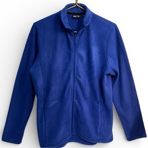 Women’s Blue Full Zip Fleece Jacket with Zip Pockets Large